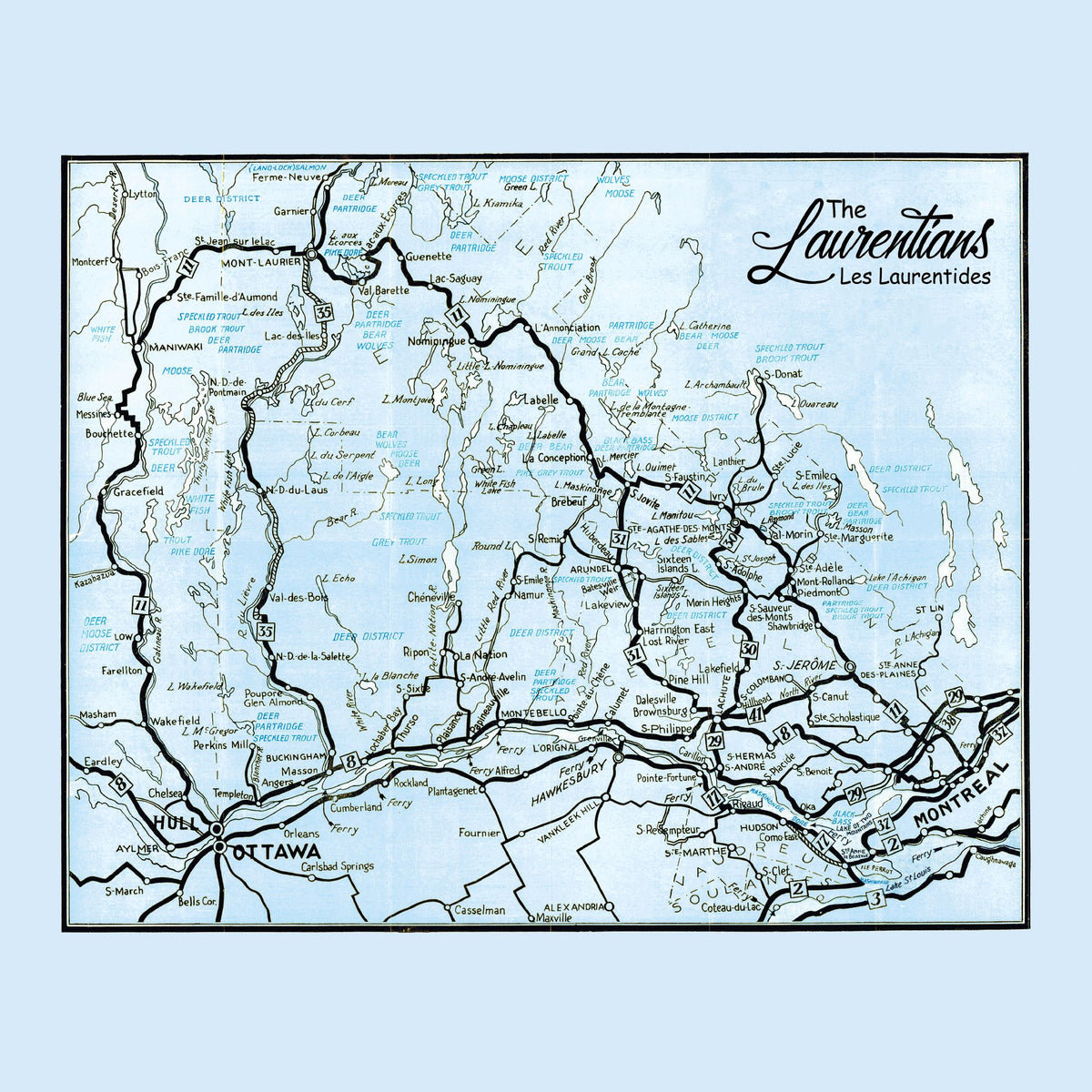 Laurentians Map Collection — Jaxx & Marbles